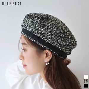 【ツイードベレー】 帽子 韓国ファッション ウール ミックスツィード
