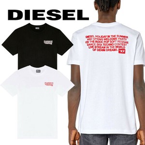 DIESEL メンズ 半袖 BLACK/WHITE ディーゼル