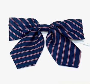 Bow Tie Navy Ribbon Stripe Made in Japan