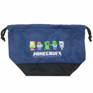 【ランチ巾着】Minecraft マチ付きランチバッグ お弁当きんちゃくポーチ NV
