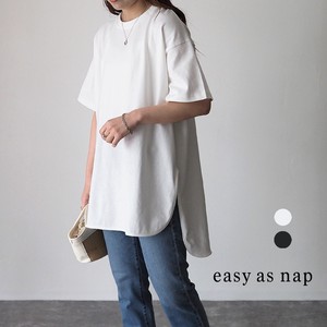 サイドスリット無地半袖Tシャツ【easy as nap】