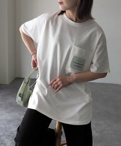 胸ポケットボックスプリント半袖Tシャツ【easy as nap】