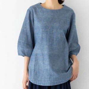 Button Shirt/Blouse Linen Cotton