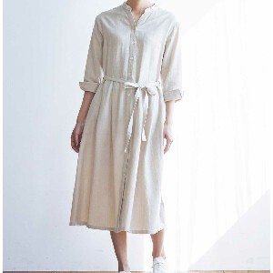 Casual Dress Linen Cotton