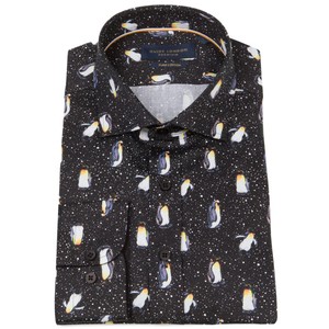 Button Shirt Penguin Printed