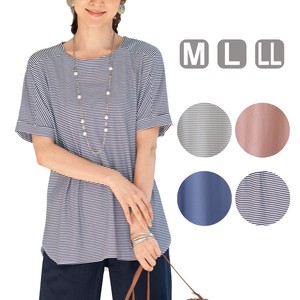 T-shirt Dolman Sleeve Pullover Summer Spring Ladies' Switching Short-Sleeve Cut-and-sew