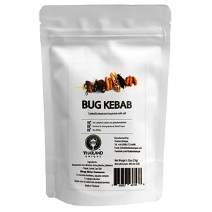 4 Bug Kebab 4g(コガネムシ、ゲンゴロウ、シルクワームサナギ、ワタリバッタ 4g)