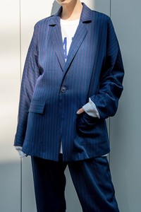 Jacket Dolman Sleeve Stripe Unisex