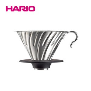 『HARIO』V60メタルドリッパー シルバー 1〜4杯用 VDMR-02-HSV  （ハリオ）