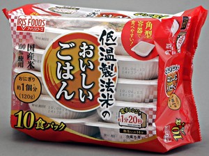 【アイリスオーヤマ 食品　パックご飯】　低温製法米のおいしいごはん　国産米100％　120g×10P