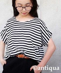 Antiqua Kids' Short Sleeve T-shirt Dolman Sleeve Tops Border Kids Short-Sleeve