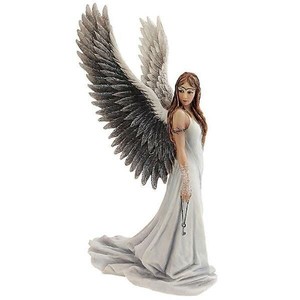 白い天使 彫像 魂を導く天使 彫像彫刻 フィギュア高さ約24cm聖霊 福音 音楽 エンジェル守護天使 輸入品
