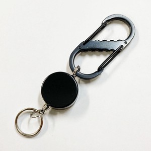 WゲートKBミニリールキーBK　日本製　鍵、財布、パスケース　紛失防止　落下防止　LOST CARE