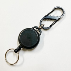 WゲートKBワイヤーリールキーBK　日本製　鍵、財布、パスケース　紛失防止　落下防止　LOST CARE
