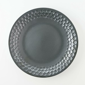 Mino ware Main Plate Flower black Western Tableware 25.5cm Made in Japan