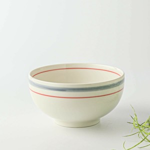 Mino ware Donburi Bowl Gray Orange Western Tableware 12.5cm Made in Japan