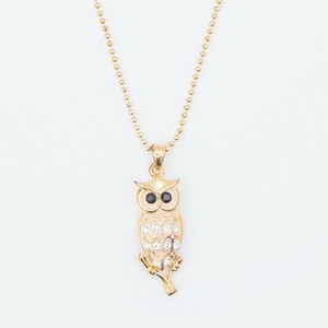 Plain Gold Chain Necklace Owl Ladies' SWAROVSKI