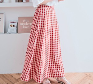 スカート《ギンガムチェックフレアスカート 全3色 2サイズ》【在庫限り】
