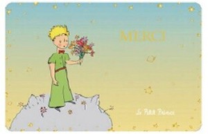 箔押し加工　Le Petit Prince 星の王子様　ポストカード■フランス直輸入☆Merci