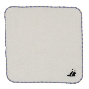 Gauze Handkerchief Embroidered Panda Made in Japan