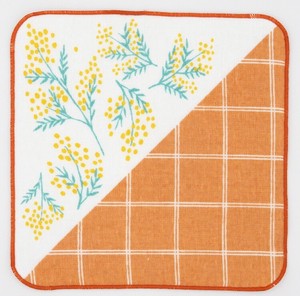 Gauze Handkerchief Gauze Towel Check Mimosa Made in Japan