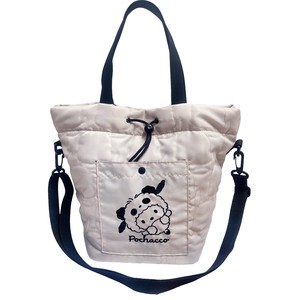 Shoulder Bag Quilted Sanrio Characters Pochacco Embroidered