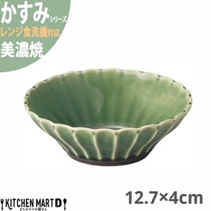 美浓烧 小钵碗 绿色 250cc 12.7 x 4cm 日本制造