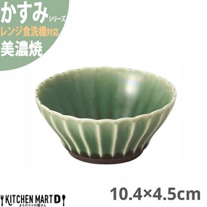 美浓烧 小钵碗 绿色 180cc 10.4 x 4.5cm 日本制造