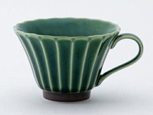 かすみ 緑 コーヒーカップ 約160cc 美濃焼 約130g 日本製 光洋陶器  レンジ対応 食洗器対応