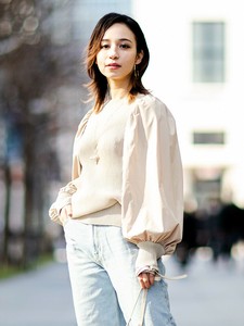 衬衫 泡泡袖 切换 塔夫绸