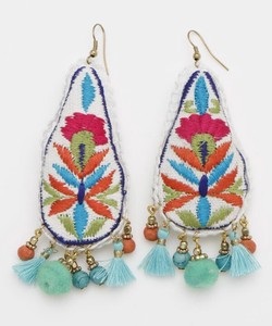 Pierced Earring Embroidered