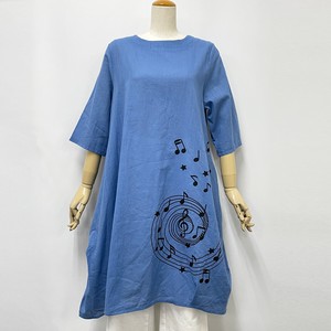 Tunic Tunic Music Note Spring/Summer One-piece Dress Ladies'