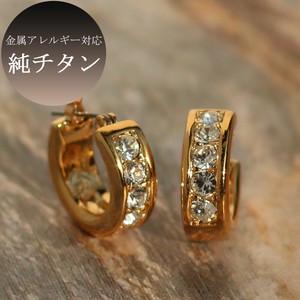 Clip-On Earrings Gold Post Jewelry Made in Japan