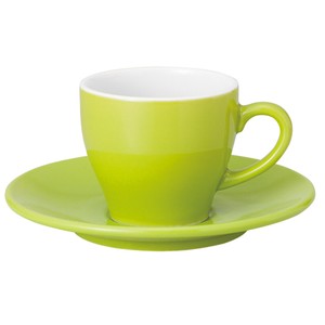 美浓烧 茶杯盘组/杯碟套装 咖啡 绿色 西式餐具 日本制造