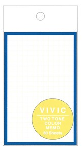【2023新作】【文房具】【VIVIC】メモ　ブルー×イエロー　212910