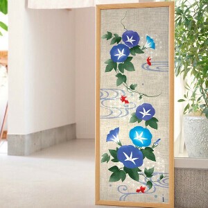 HAMAMONYO Tenugui Towel Morning Glory Tenugui Hemp Leaves Made in Japan