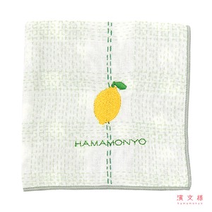 纱布手帕 柠檬 2023年 两面 滨文様 纱布 日本制造