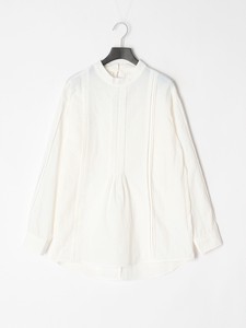 Button Shirt/Blouse Pintucked Blouse Taffeta Washer 2023 New
