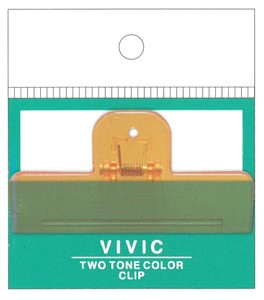 【2023新作】【文房具】【VIVIC】クリップ　オレンジ×ミント　212904