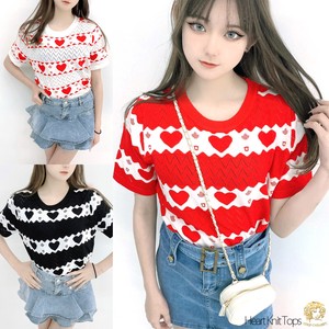 Button Shirt/Blouse Knitted Tops