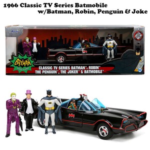 1:24 1966 CLASSIC TV Series BATMOBILE W/4 FIGURES【バットモービル】【JADA ミニカー】