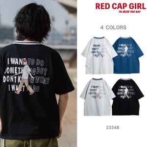 【23SS新作】RED CAP GIRL 20/-天竺 ラインリブ半袖T-shirt