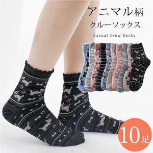 Ankle Socks Assortment Animal Print Casual Socks Ladies' Cotton Blend