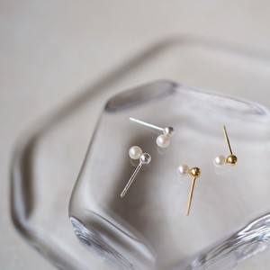 〔SV925〕淡水パールmixダブルミニピアス3 （pierced earrings）