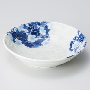 Main Dish Bowl Porcelain Hemp Leaves NEW Made in Japan
