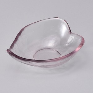 ガラス製 12.5cm花びら小鉢　　【中国製　ガラス】