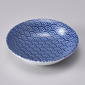 Side Dish Bowl Porcelain Seigaiha Made in Japan