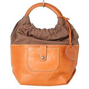 Handbag Canvas Leather Genuine Leather