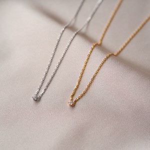 Cubic Zirconia Silver Chain Necklace