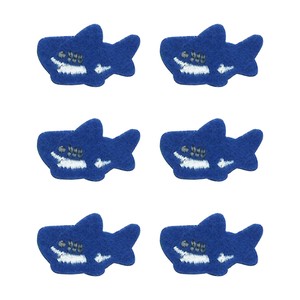 【ワッペン】キッズワッペンmini サメ　鮫　シャーク【入園入学】【お子様】【デコ】